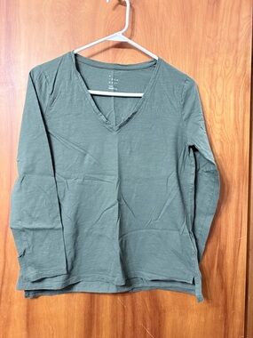 A New Day Olive Longsleeve v-neck